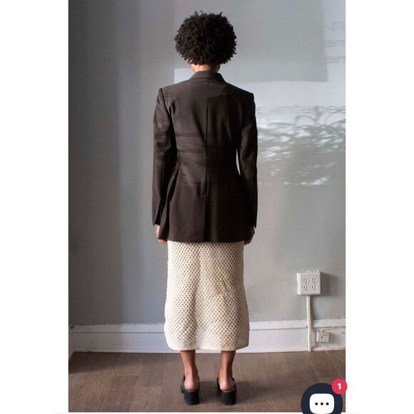 Gucci Dark Brown Womens One Button Uniform Blazer Jacket 40 - Picture 4 of 12